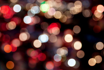 Defocused image of illuminated lights