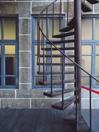 Empty staircase of building