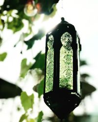 Close-up low angle view of hanging outdoors