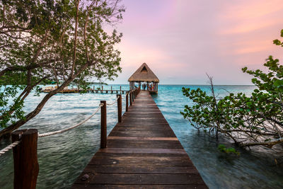 Pier on beach