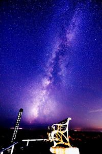 Low angle view of star field against sky at night