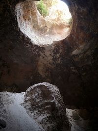 Rock formations in snow