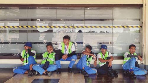 Group of people in shopping mall