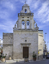Low angle view of historic building against sky