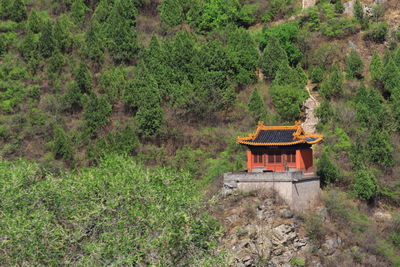 Red house at great wall of china, juyongguan, china