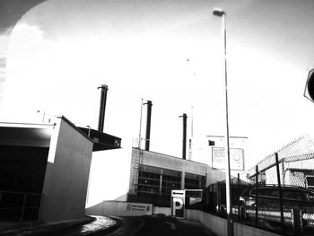 Street light against sky