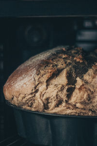 Close-up of bread in container