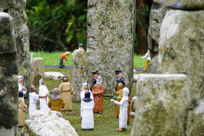 Group of people at temple