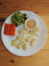 Close-up of food served in plate