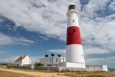 Landscape photo of portland bill lighthouse on the jurassic coast in dorset