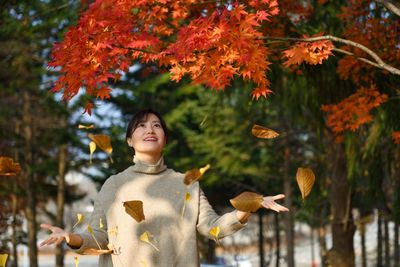 Enjoying autumn foliage