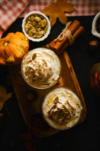 Autumn hot spicy drink for halloween or thanksgiving.