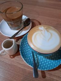 Coffee cup on table