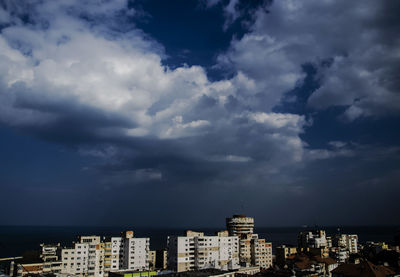 Cloudy sky over city