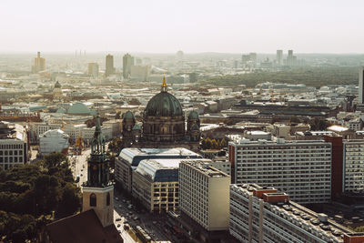 High angle view of cityscape