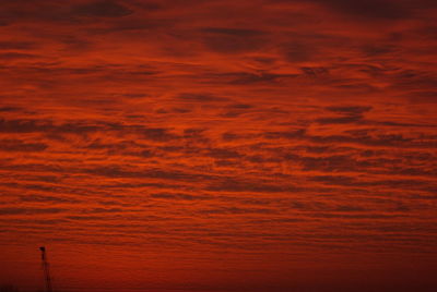 Scenic view of orange sky