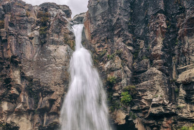 Scenic view of waterfall