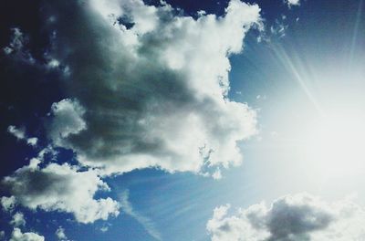 Low angle view of cloudy sky