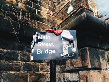 Low angle view of information sign