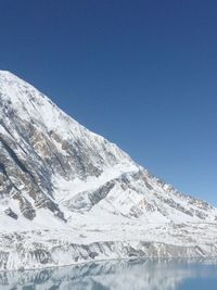 Scenic view of snowcapped mountains