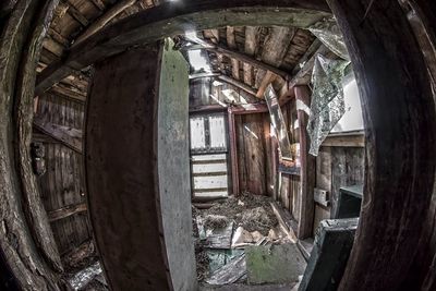 Interior of abandoned building