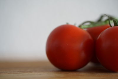 Close-up of tomatoes on table