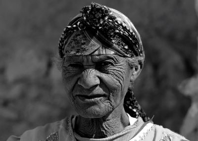 Close-up of senior woman