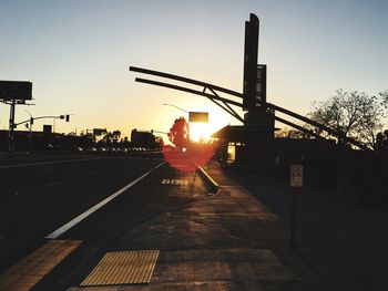 Silhouette of bridge against sky during sunset