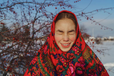 Portrait of a smiling young woman