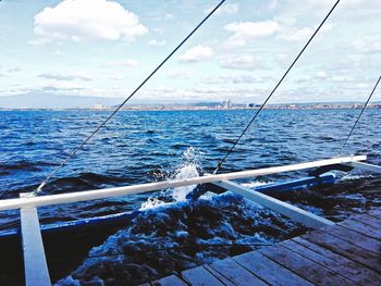 View of boats in sea