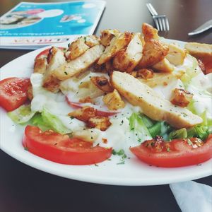 Close-up of food on plate