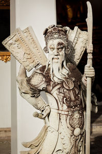 Close-up of angel statue