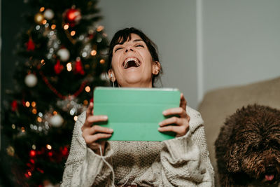 Young woman using mobile phone