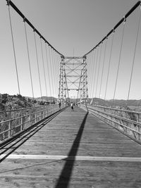 View of suspension bridge against sky