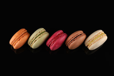 Close-up of food on black background