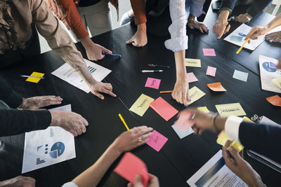 Group of business people during meeting in office