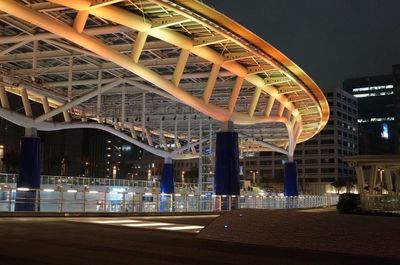 View of illuminated built structure