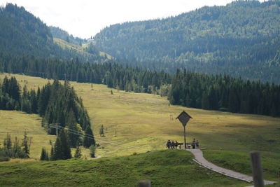 High angle view of countryside landscape