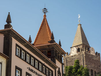 Low angle view of buildings against sky