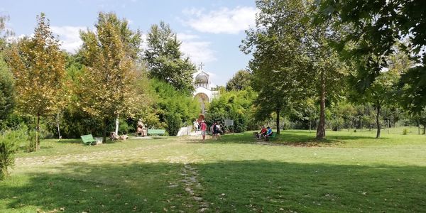 People in park