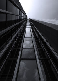 Low angle view of modern building against sky