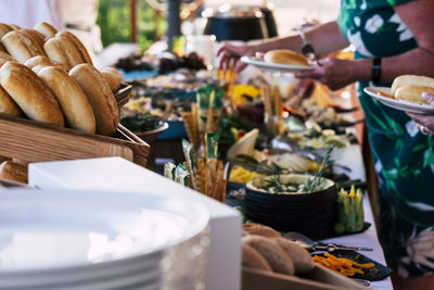 Close-up of food on table