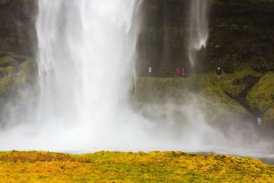 Scenic view of waterfall