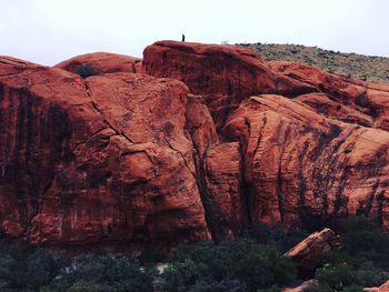 Scenic view of rocky mountain against sky