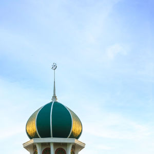 Low angle view of traditional building against sky