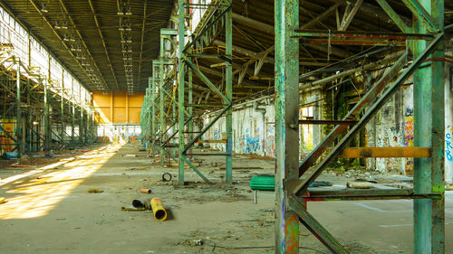 Interior of abandoned construction site