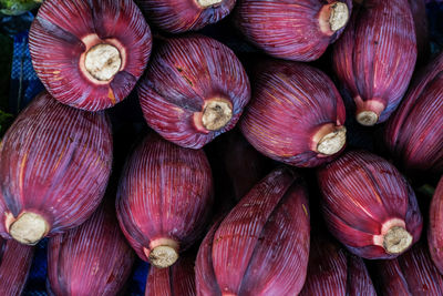 Full frame shot of onions for sale at market stall