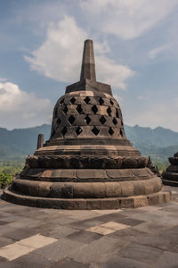 Low angle view of temple against sky