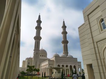 Low angle view of buildings against sky