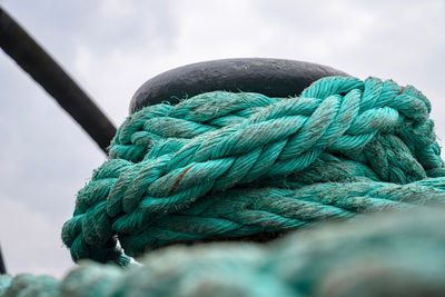 Close-up of rope against sky